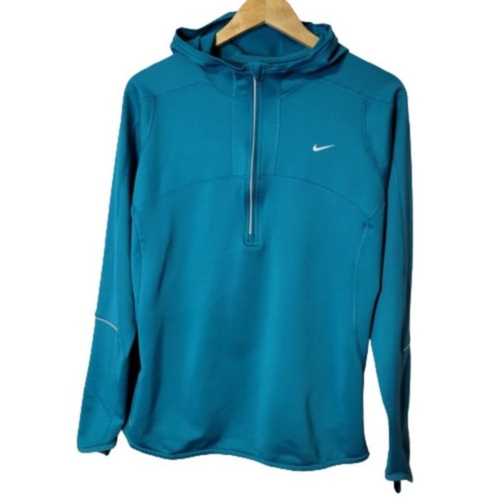 Nike Dri Fit Teal Running Hoodie Size L???